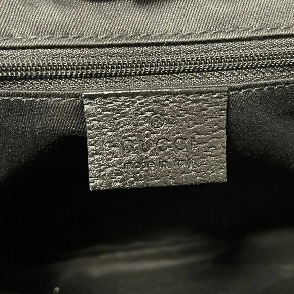 Auth GUCCI GG 113015 Black Jacquard Leather - Tote Bag - Picture 8 of 8